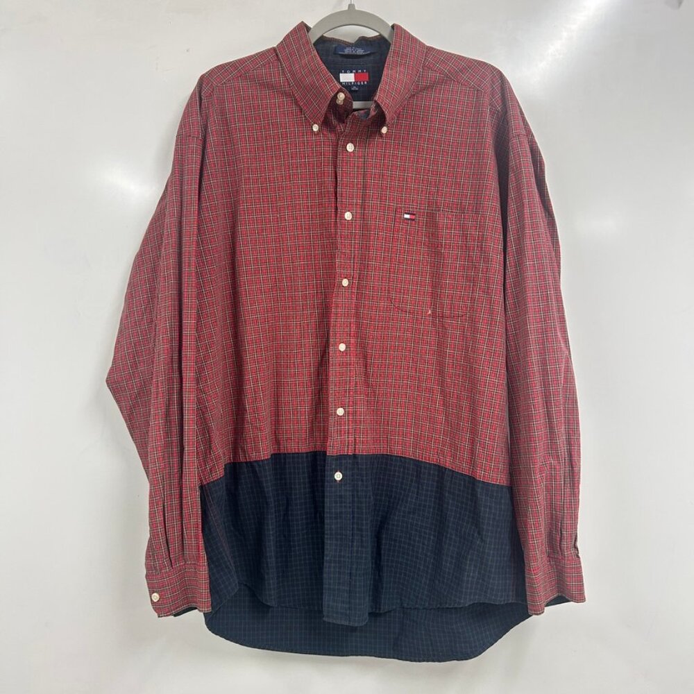 Tommy Hilfiger Colorblock Plaid Button Down Shirt‎ | Vintage Preppy Classic Fit